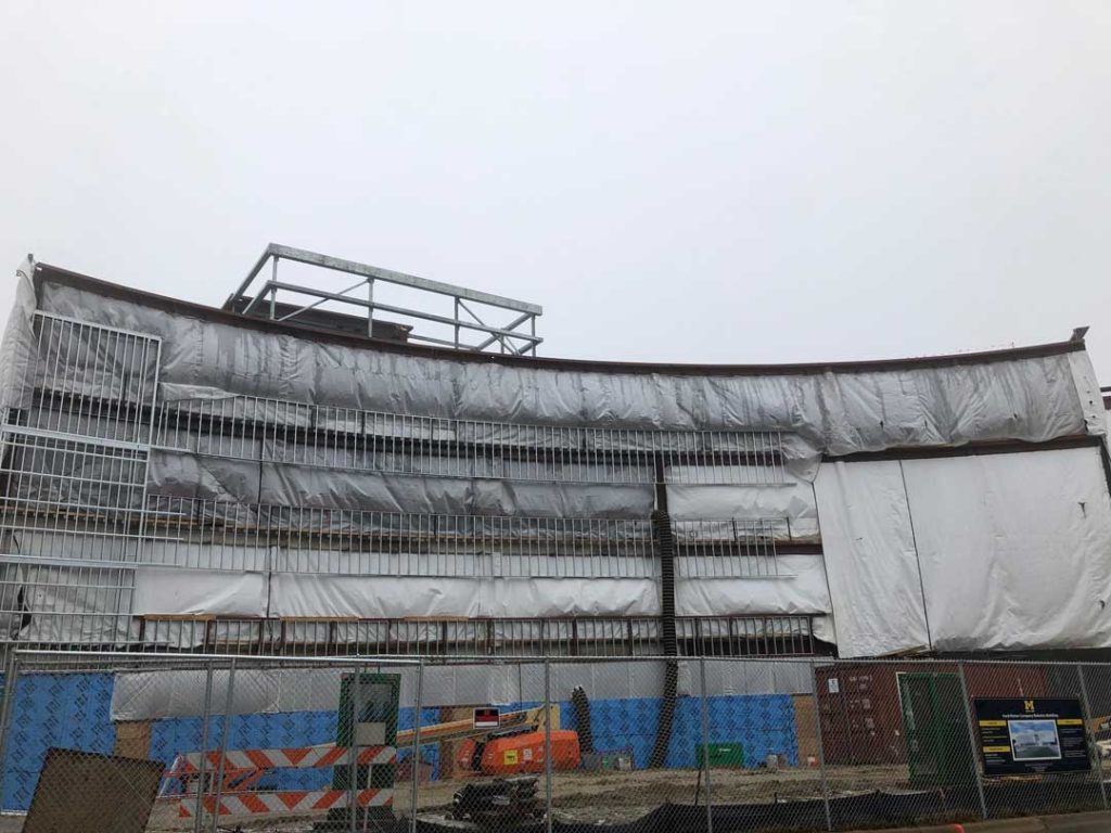 Building and Construction Winter Enclosure Temporary Tarps Detroit Tarp